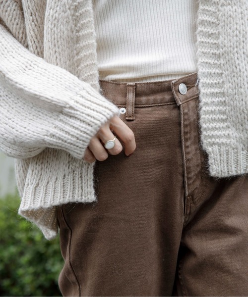 flower（フラワー）の「サニーデイズパンツ 2（デニムパンツ・レディース・ベージュ/ブラウン・FREE）」の15枚目の写真