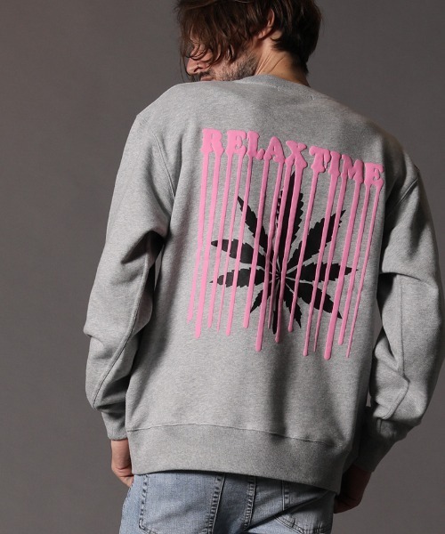 STUD MUFFIN（スタッドマフィン）の「msw843-12ozヘビーウエイト裏毛 3Dワッペン&RELAXフォームPT プルオーバー（スウェット・メンズ・ブラック/杢グレー・2/3/4）」の2枚目の写真