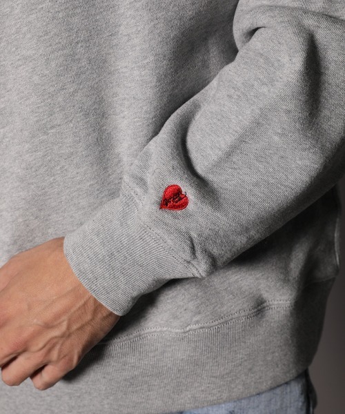 STUD MUFFIN（スタッドマフィン）の「msw843-12ozヘビーウエイト裏毛 3Dワッペン&RELAXフォームPT プルオーバー（スウェット・メンズ・ブラック/杢グレー・2/3/4）」の18枚目の写真