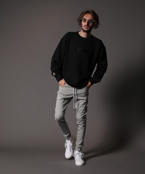 STUD MUFFIN（スタッドマフィン）の「msw843-12ozヘビーウエイト裏毛 3Dワッペン&RELAXフォームPT プルオーバー（スウェット・メンズ・ブラック/杢グレー・2/3/4）」の16枚目の写真