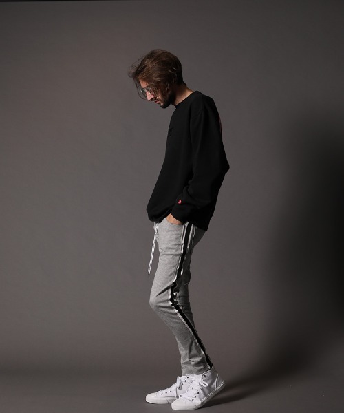 STUD MUFFIN（スタッドマフィン）の「msw843-12ozヘビーウエイト裏毛 3Dワッペン&RELAXフォームPT プルオーバー（スウェット・メンズ・ブラック/杢グレー・2/3/4）」の12枚目の写真
