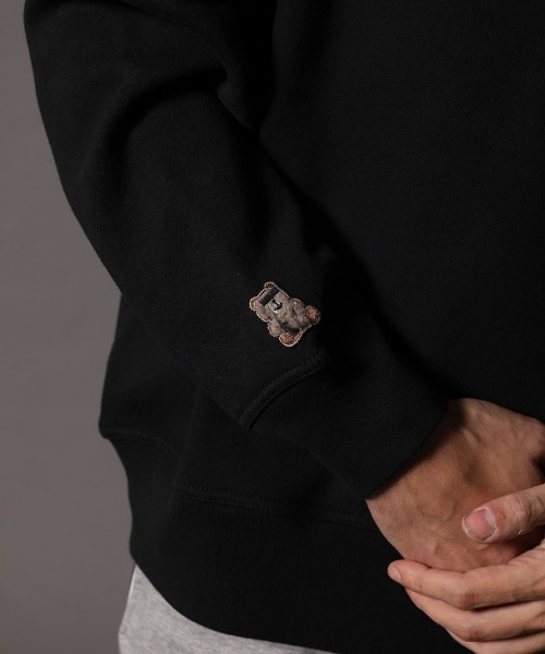 STUD MUFFIN（スタッドマフィン）の「msw843-12ozヘビーウエイト裏毛 3Dワッペン&RELAXフォームPT プルオーバー（スウェット・メンズ・ブラック/杢グレー・2/3/4）」の19枚目の写真