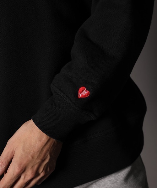 STUD MUFFIN（スタッドマフィン）の「msw843-12ozヘビーウエイト裏毛 3Dワッペン&RELAXフォームPT プルオーバー（スウェット・メンズ・ブラック/杢グレー・2/3/4）」の8枚目の写真