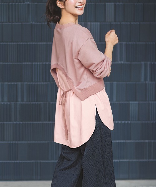 異素材バックデザインプルオーバー Tシャツ カットソー Ranan ラナン のファッション