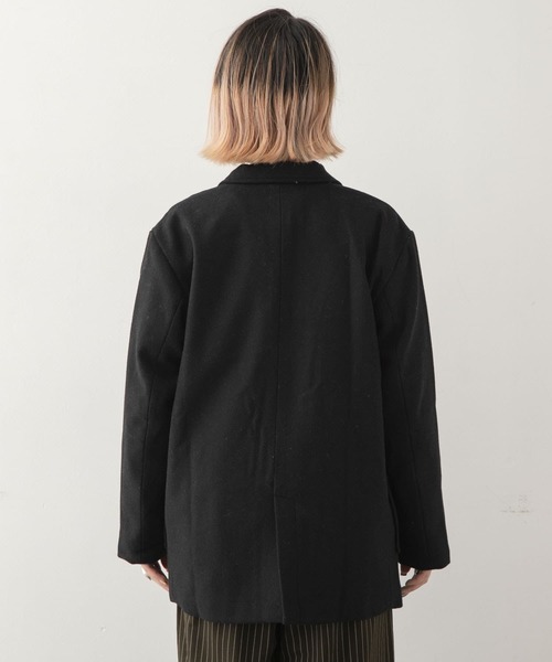 新品!!UR アーバンリサーチ メルトン ダブル ショートコート グレー 40 (L) 送料900円☆URBAN RESEARCH ウール混 定価1.3万円 冬物 灰系★ アイテムズ アーバンリサーチ ITEMS URBAN RESEARCH ウール混 メルトン