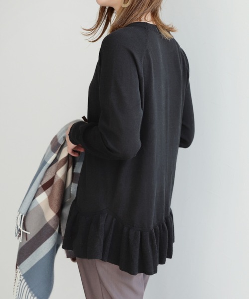 reca（レカ）の「裾フレアニットプルオーバー（ニット/セーター・レディース・ブラック/モカ/カーキ・M）」の14枚目の写真