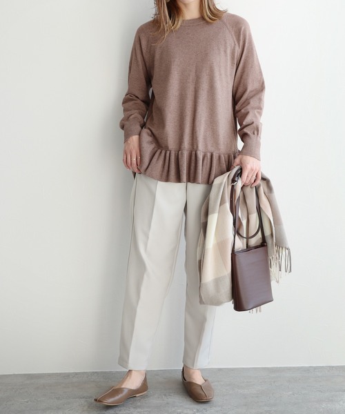 reca（レカ）の「裾フレアニットプルオーバー（ニット/セーター・レディース・ブラック/モカ/カーキ・M）」の11枚目の写真