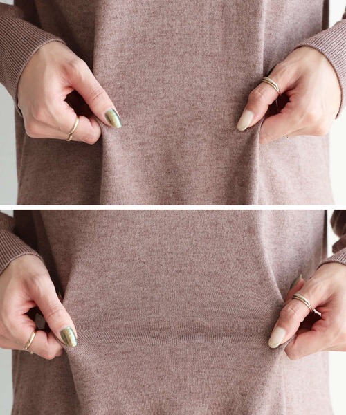 reca（レカ）の「裾フレアニットプルオーバー（ニット/セーター・レディース・ブラック/モカ/カーキ・M）」の20枚目の写真