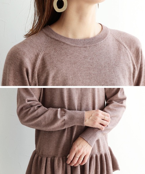 reca（レカ）の「裾フレアニットプルオーバー（ニット/セーター・レディース・ブラック/モカ/カーキ・M）」の13枚目の写真