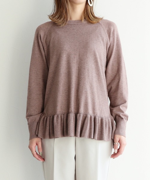 reca（レカ）の「裾フレアニットプルオーバー（ニット/セーター・レディース・ブラック/モカ/カーキ・M）」の12枚目の写真