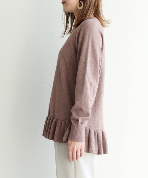 reca（レカ）の「裾フレアニットプルオーバー（ニット/セーター・レディース・ブラック/モカ/カーキ・M）」の5枚目の写真