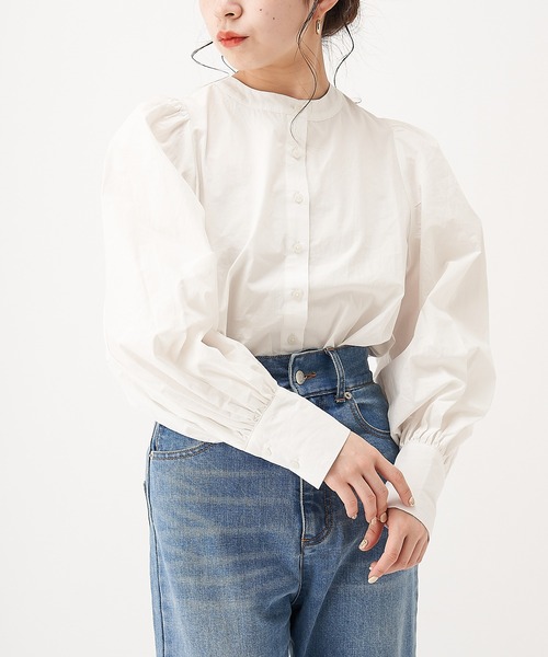 Chico（チコ）の「刺繍レース付け襟2wayスタンドブラウス（シャツ/ブラウス・レディース・ホワイト/ブラック/ライトベージュ・FREE）」の8枚目の写真