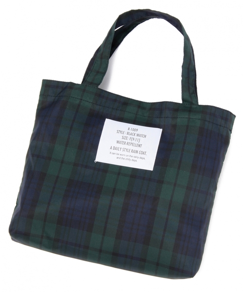 green label relaxing（グリーンレーベルリラクシング）の「[WEB限定]GC ブラックウォッチレインコート（レインコート/ポンチョ・レディース・ダークグリーン・フリー）」の9枚目の写真