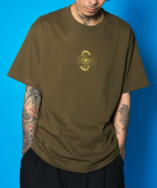 Subciety（サブサエティ）の「PROVIDENCE TEE（Tシャツ/カットソー・メンズ・ホワイト/ブラック/ホワイト系その他/ブラック×ゴールド/ホワイト×パープル/ホワイト系その他2/ホワイト×グリーン/ホワイト×ゴールド/グレー×ホワイト/サンドベージュ/レッド/ブルー系その他/グリーン系その他/オフホワイト/スミクロ・SMALL/MEDIUM/LARGE/X-LARGE/XX-LARGE）」の14枚目の写真