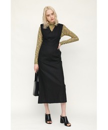 SLY | TUCKED LINEN JUMPER SK/リネンジャンパースカート(ジャンパースカート)