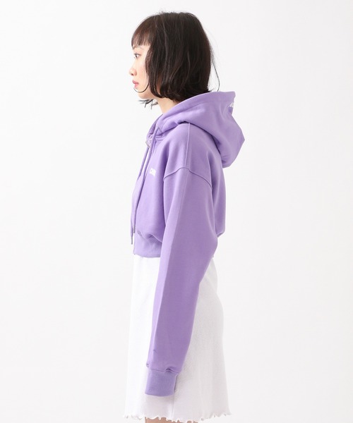 CHUCK（チャック）の「CHUCK／ロゴショートZIPパーカー 2940823（パーカー・レディース・ライトグレー/ライトパープル・FREE）」の15枚目の写真