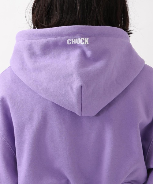 CHUCK（チャック）の「CHUCK／ロゴショートZIPパーカー 2940823（パーカー・レディース・ライトグレー/ライトパープル・FREE）」の21枚目の写真
