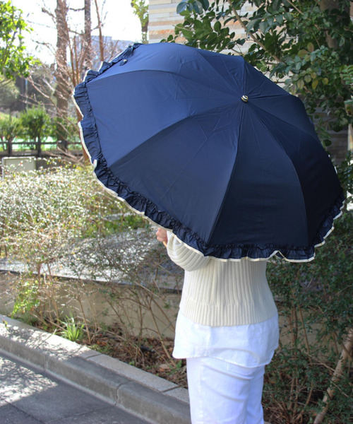 セール ウィズ Wiz クックオープン フリル 折りたたみ 晴雨兼用日傘 折りたたみ傘 Wiz ウィズ のファッション通販 Zozotown