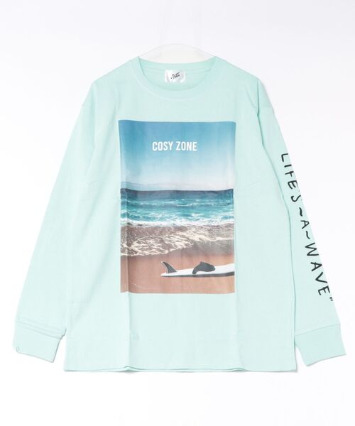 sunny branch(サニーブランチ)の「★Bl★サーフプリント長袖Tシャツ 天竺(Tシャツ/カットソー・レディース・ホワイト/ブラック/グレー/グリーン・MEDIUM/LARGE)」の4枚目の写真