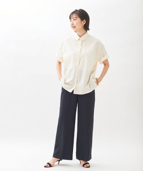 plage(プラージュ)の「half sleeve シャツ◆(シャツ/ブラウス・レディース・ナチュラル/ホワイト/ブルー系その他・FREE)」の13枚目の写真