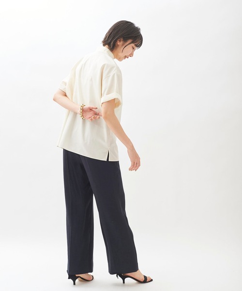 plage(プラージュ)の「half sleeve シャツ◆(シャツ/ブラウス・レディース・ナチュラル/ホワイト/ブルー系その他・FREE)」の19枚目の写真