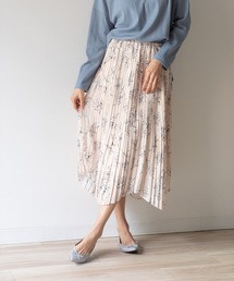 Rewde | ラインフラワープリーツアシメスカート（1R10-03204）(スカート)
