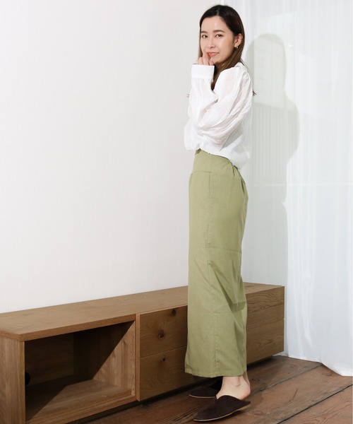 Per sist ence（パーシエンス）の「Per sist ence/パーシエンス　ボリュームスリーブプルオーバー（シャツ/ブラウス・レディース・ブラック/カーキ/グレイッシュベージュ/アイボリー・FREE）」の18枚目の写真