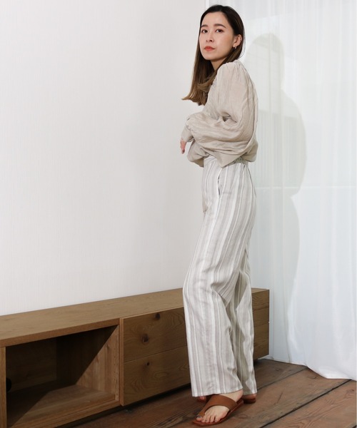 Per sist ence（パーシエンス）の「Per sist ence/パーシエンス　ボリュームスリーブプルオーバー（シャツ/ブラウス・レディース・ブラック/カーキ/グレイッシュベージュ/アイボリー・FREE）」の17枚目の写真