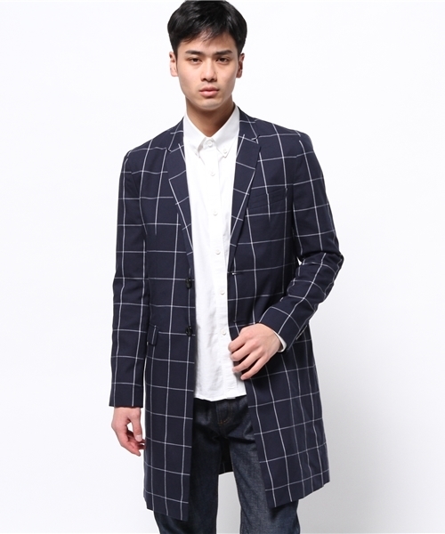 WEGO（ウィゴー）の「WEGO/ノッチドチェスターコート（チェスターコート・メンズ・ブラック/ネイビー/ブルー系その他・LARGE/MEDIUM）」の10枚目の写真