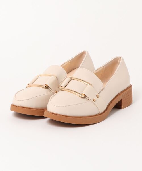 STYLEBLOCK（スタイルブロック）の「マニッシュローファーシューズ（ローファー・レディース・ブラック/ベージュ・38/39/37/36/35）」の4枚目の写真