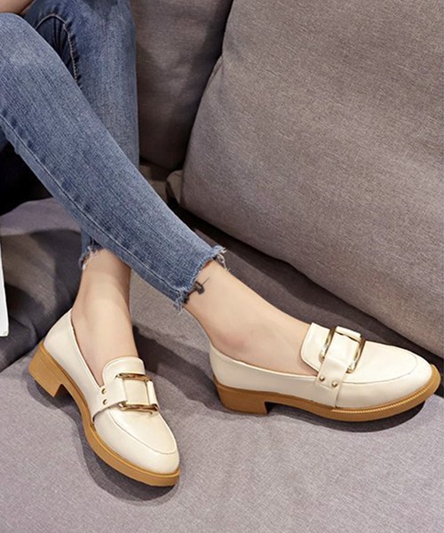 STYLEBLOCK（スタイルブロック）の「マニッシュローファーシューズ（ローファー・レディース・ブラック/ベージュ・38/39/37/36/35）」の5枚目の写真