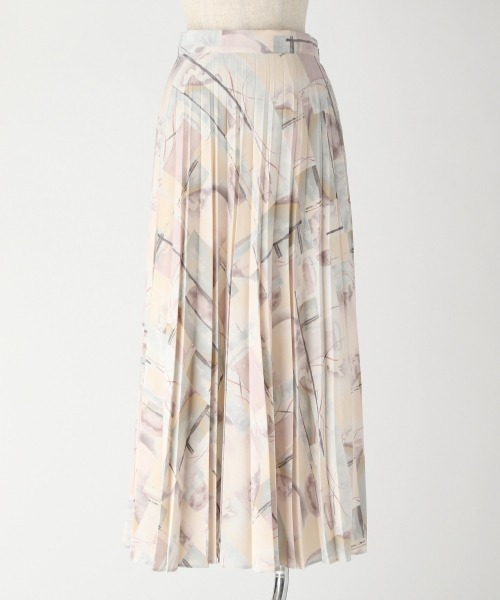 yuw（ユウ）の「アートガラプリーツスカート　945238（スカート・レディース・ベージュ/グレー/ピンク・FREE）」の13枚目の写真