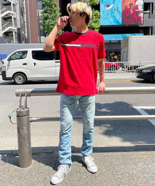 TOMMY HILFIGER（トミーヒルフィガー）の「【TOMMY HILFIGER】 トミー ヒルフィガー メンズ クルーネック 半袖 Tシャツ（Tシャツ/カットソー・メンズ・ホワイト/レッド/ネイビー/ブラック/ネイビー系・XL/XXL/L/M/S）」の13枚目の写真