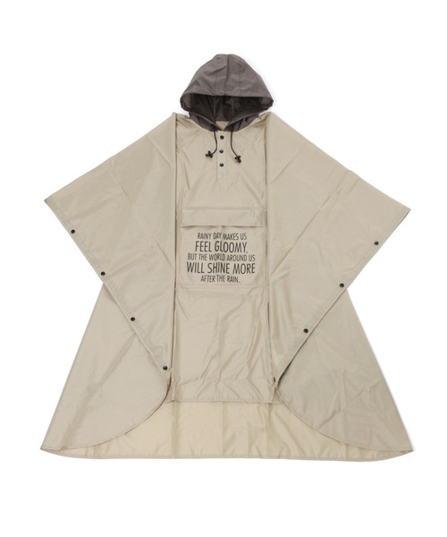 BAYFLOW（ベイフロー）の「BFレインポンチョ（レインコート/ポンチョ・レディース・ベージュ/カーキ・0）」の2枚目の写真