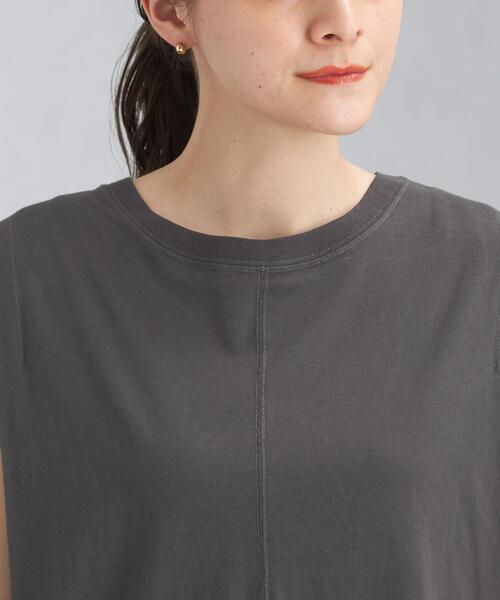 green label relaxing（グリーンレーベルリラクシング）の「CFC VINTAGEライク フレア ノースリーブ カットソー（Tシャツ/カットソー・レディース・ピンク/ダークグレー/ナチュラル・FREE）」の10枚目の写真