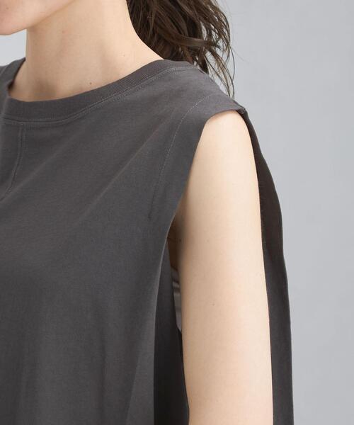 green label relaxing（グリーンレーベルリラクシング）の「CFC VINTAGEライク フレア ノースリーブ カットソー（Tシャツ/カットソー・レディース・ピンク/ダークグレー/ナチュラル・FREE）」の15枚目の写真