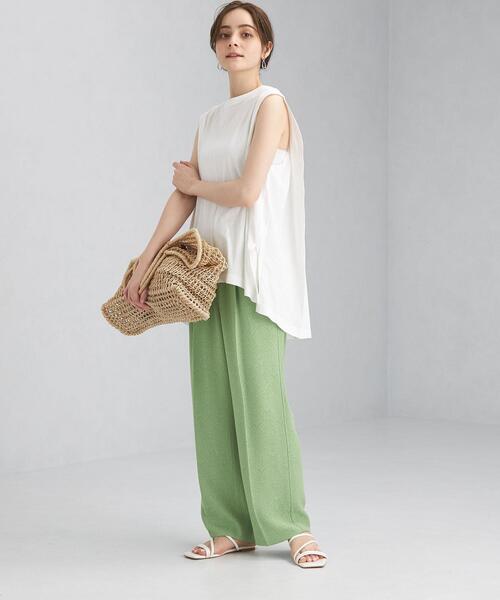 green label relaxing（グリーンレーベルリラクシング）の「CFC VINTAGEライク フレア ノースリーブ カットソー（Tシャツ/カットソー・レディース・ピンク/ダークグレー/ナチュラル・FREE）」の5枚目の写真