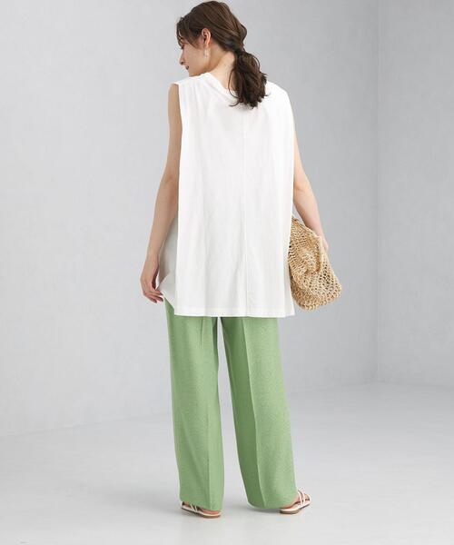 green label relaxing（グリーンレーベルリラクシング）の「CFC VINTAGEライク フレア ノースリーブ カットソー（Tシャツ/カットソー・レディース・ピンク/ダークグレー/ナチュラル・FREE）」の11枚目の写真