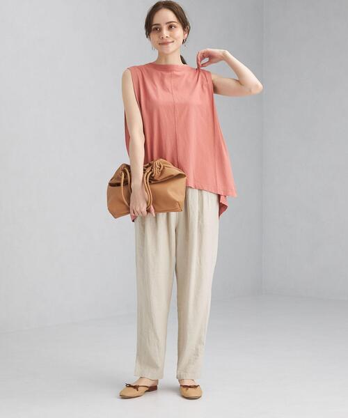 green label relaxing（グリーンレーベルリラクシング）の「CFC VINTAGEライク フレア ノースリーブ カットソー（Tシャツ/カットソー・レディース・ピンク/ダークグレー/ナチュラル・FREE）」の16枚目の写真