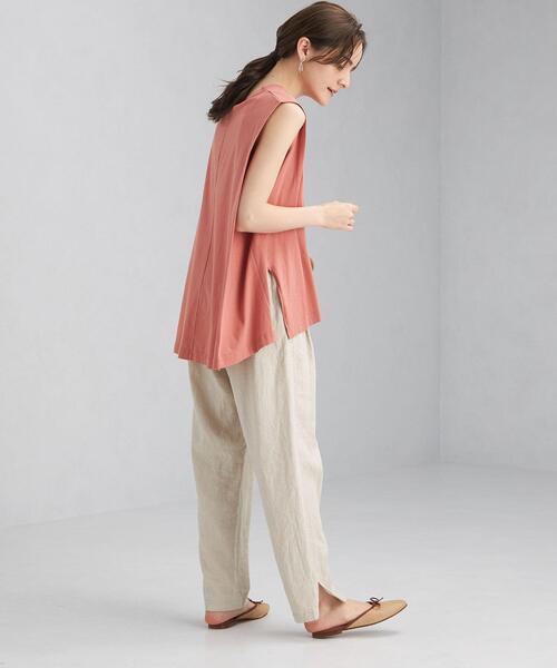 green label relaxing（グリーンレーベルリラクシング）の「CFC VINTAGEライク フレア ノースリーブ カットソー（Tシャツ/カットソー・レディース・ピンク/ダークグレー/ナチュラル・FREE）」の18枚目の写真