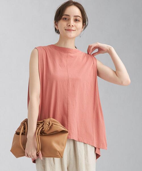 green label relaxing（グリーンレーベルリラクシング）の「CFC VINTAGEライク フレア ノースリーブ カットソー（Tシャツ/カットソー・レディース・ピンク/ダークグレー/ナチュラル・FREE）」の22枚目の写真