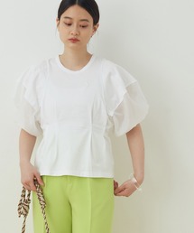 ADAM ET ROPE' | 【WEB限定】ファブリックコンビプルオーバー(Tシャツ/カットソー)