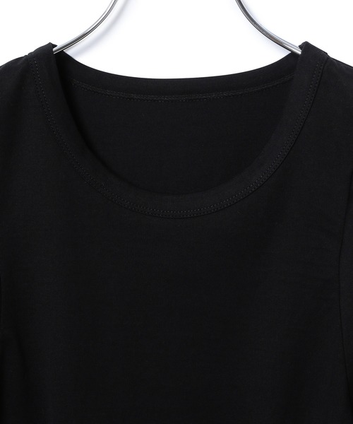 ADAM ET ROPE'（アダムエロペ）の「【WEB限定】ファブリックコンビプルオーバー（Tシャツ/カットソー・レディース・ブラック/ライトグレー/ホワイト・FREE）」の11枚目の写真