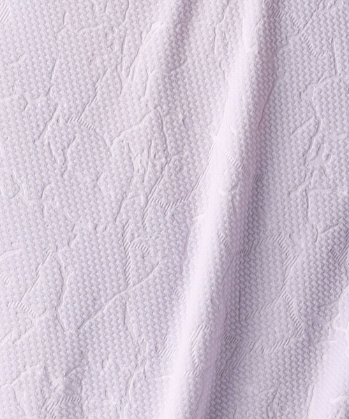 NICOLE CLUB FOR MEN（ニコルクラブフォーメン）の「ブリスタージャカード柄VネックTシャツ（Tシャツ/カットソー・メンズ・ブラック/ホワイト/ライトグレー/ラベンダー・MEDIUM/X-LARGE/LARGE）」の6枚目の写真