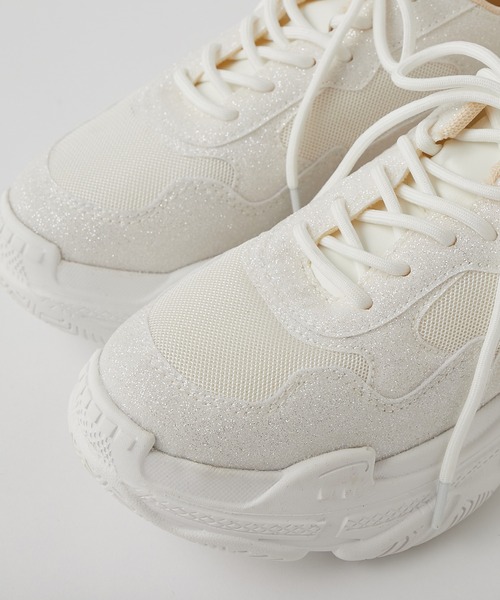 one after another NICE CLAUP（ワンアフターアナザーナイスクラップ）の「グリッター厚底スニーカー（スニーカー・レディース・ピンク系その他・LL/S/M/L）」の3枚目の写真