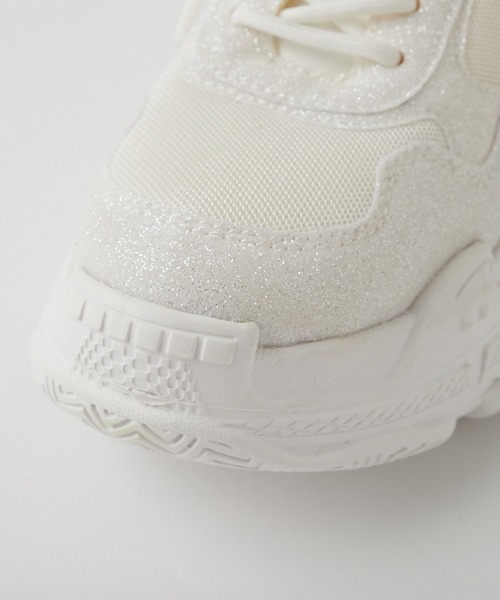 one after another NICE CLAUP（ワンアフターアナザーナイスクラップ）の「グリッター厚底スニーカー（スニーカー・レディース・ピンク系その他・LL/S/M/L）」の11枚目の写真