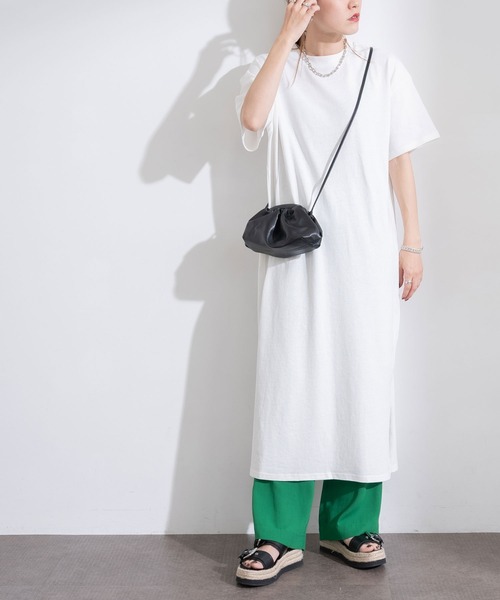 bohmal（ボマール）の「Tシャツチュニックワンピース（ワンピース・レディース・ホワイト/ブラック/マスタード/ベビーピンク・FREE）」の20枚目の写真