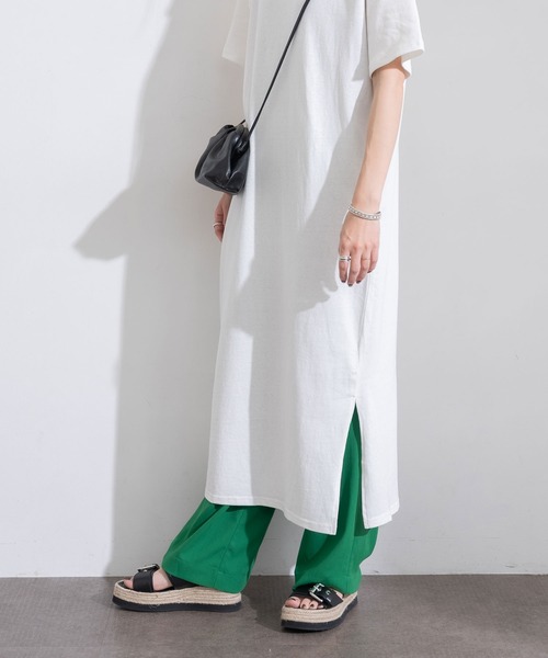 bohmal（ボマール）の「Tシャツチュニックワンピース（ワンピース・レディース・ホワイト/ブラック/マスタード/ベビーピンク・FREE）」の7枚目の写真