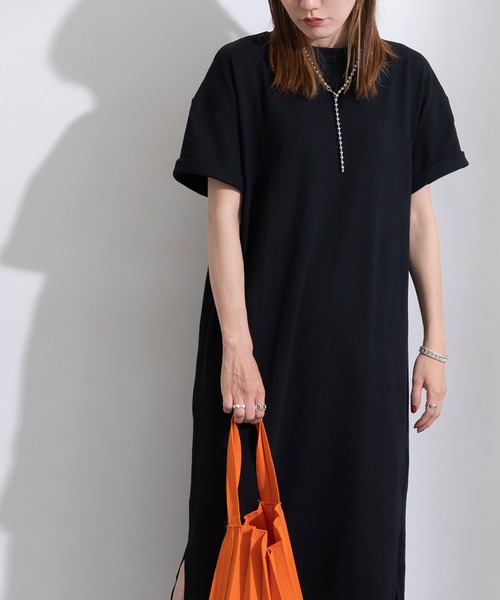 bohmal（ボマール）の「Tシャツチュニックワンピース（ワンピース・レディース・ホワイト/ブラック/マスタード/ベビーピンク・FREE）」の10枚目の写真