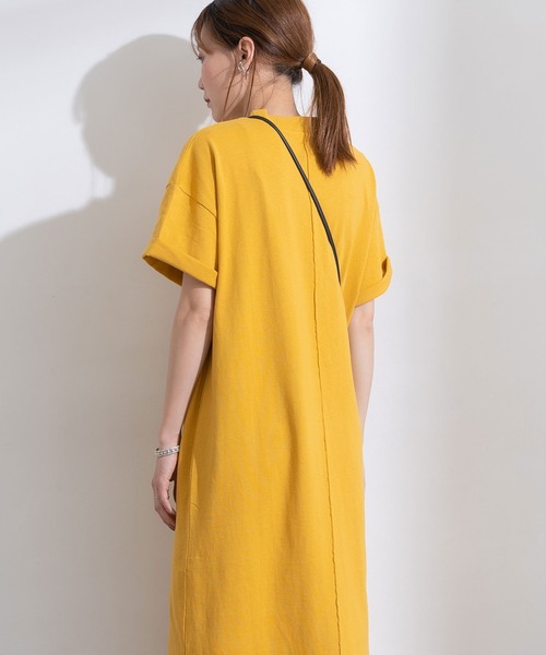 bohmal（ボマール）の「Tシャツチュニックワンピース（ワンピース・レディース・ホワイト/ブラック/マスタード/ベビーピンク・FREE）」の15枚目の写真